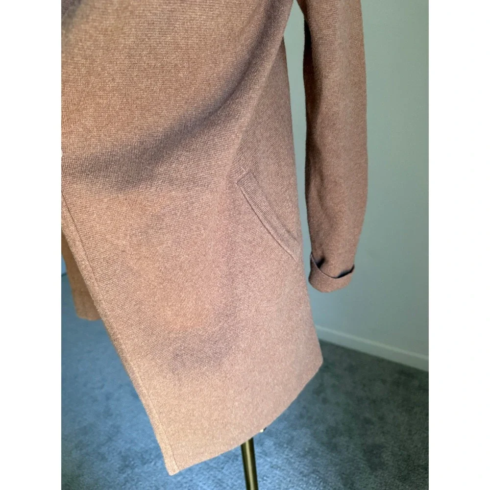 J.Crew Juliette Open Cardigan Sweater‎ Blazer Knit Tan Brown Cotton Blend XS
